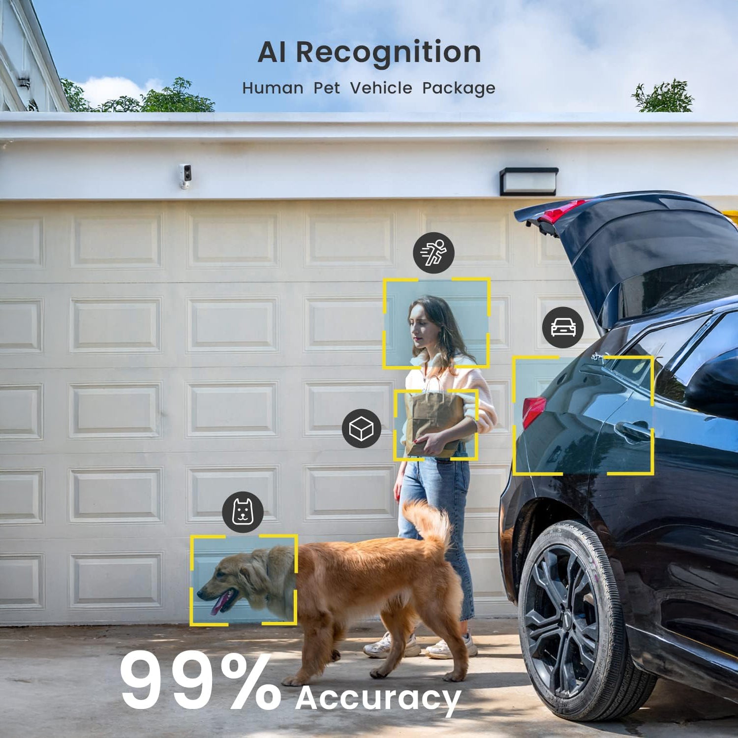 ieGeek outdoor security camera with 99% accuracy AI recognition